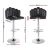 Artiss Velvet Bar Stool Set of 4 - Adjustable Gaslift, Grey, 120kg Capacity, Ergonomic Design, Easy Assembly
