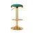 4x Artiss Velvet Bar Stools Green and Gold, Swivel Kitchen Dining Chairs, Padded Seat, Adjustable Height 62-82.5cm