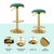 4x Artiss Velvet Bar Stools Green and Gold, Swivel Kitchen Dining Chairs, Padded Seat, Adjustable Height 62-82.5cm