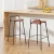 Artiss 2x Bar Stools - Brown PU, Foam Seat, 75cm Height, Powder-Coated Metal Frame, Anti-Slip Feet, 1-Year Warranty