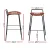 Artiss Set of 4 Bar Stools 75cm Brown PU Leather Seat, Metal Frame, Footrest, Anti-Slip, Kitchen Dining Chairs