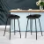 Artiss 2x Bar Stools Set - 67cm Black, Metal Frame, PP Plastic Seat, Sleek Minimalist Design, Anti-Slip Floor Protectors