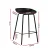 Artiss 4x Black Bar Stools, 67cm Height, Sleek Metal Frame, PP Plastic Seat, Minimalist Design, Anti-Slip Feet