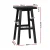 Artiss Baden Bar Stools Set of 2 – Black Beech Wood, 66.5cm High, Sturdy A-Frame, Split-Level Footrest, Anti-Slip