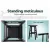 Artiss Baden Bar Stools Set of 2 – Black Beech Wood, 66.5cm High, Sturdy A-Frame, Split-Level Footrest, Anti-Slip