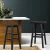 Artiss Baden Bar Stools Set of 2 – Black Beech Wood, 66.5cm High, Sturdy A-Frame, Split-Level Footrest, Anti-Slip