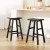 Artiss Baden Bar Stools Set of 2 – Black Beech Wood, 66.5cm High, Sturdy A-Frame, Split-Level Footrest, Anti-Slip