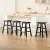Artiss Baden Bar Stools Set of 4 - Black, Beech Wood, 66.5cm, Sturdy Saddle Seat, Anti-Slip, Ideal for Kitchen Counters