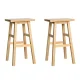 Artiss Wooden Bar Stools - Beech Wood, 66.5cm, Natural, Set of 2 - Sturdy with Anti-Slip Protection, Easy Assembly