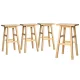 Artiss 4x Baden Bar Stools - Beech Wood, 66.5cm, Natural, Sturdy Design, Anti-Slip, 130kg Capacity, 1