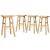 Artiss 4x Baden Bar Stools - Beech Wood, 66.5cm, Natural, Sturdy Design, Anti-Slip, 130kg Capacity, 1