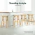 Artiss 4x Baden Bar Stools - Beech Wood, 66.5cm, Natural, Sturdy Design, Anti-Slip, 130kg Capacity, 1