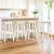 Artiss Baden White Wooden Bar Stools, Set of 4 - Beech Wood, 66.5cm Height, Sturdy Design with Anti-Slip Protection