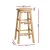 Artiss Marley 4x Bar Stools 61cm Solid Beech Wood Round Chairs, Natural Finish, Sturdy A-Frame with Footrest
