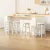 Artiss Marley 4x Bar Stools Wooden Round Chairs 61cm White Beech Wood, Sturdy Frame, Anti-Slip Feet, Modern Design