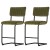 Artiss Orman Bar Stools, Velvet Upholstery, 65cm Seat Height, Green, Sturdy Steel Frame, Elegant Home Bar Seating