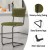 Artiss Orman Bar Stools, Velvet Upholstery, 65cm Seat Height, Green, Sturdy Steel Frame, Elegant Home Bar Seating