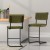 Artiss Bar Stools Velvet Upholstery 4-Pack Green 65cm High-Resilience Foam, Sturdy Steel Frame, Easy Assembly