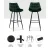 Artiss Bar Stools, Velvet Fabric, 105cm Height, Rich Green, Metal Frame, 2 Pack, Stylish & Comfortable Seating