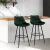 Artiss Bar Stools, Velvet Fabric, 105cm Height, Rich Green, Metal Frame, 2 Pack, Stylish & Comfortable Seating
