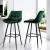 Artiss Bar Stools Set of 4, Velvet Chairs, Green, 76cm Seat Height, Chic Design, Anti-Slip Feet, Easy Assembly
