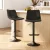 Artiss 2x Vintage Leather Bar Stools, Black, Swivel, Adjustable Height 60-81cm, 360° Swivel, Foam Padded, Floor Safe