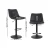 Artiss 2x Vintage Leather Bar Stools, Black, Swivel, Adjustable Height 60-81cm, 360° Swivel, Foam Padded, Floor Safe