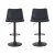 Artiss 2x Vintage Leather Bar Stools, Black, Swivel, Adjustable Height 60-81cm, 360° Swivel, Foam Padded, Floor Safe