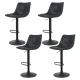 Artiss 4x Jovy Bar Stools - Vintage PU Leather, Swivel, Adjustable Gas Lift, Black, 360° Rotation, Floor Protector