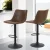 Artiss 4x Jovy Bar Stools - Vintage Faux Leather, Swivel, Adjustable Gas Lift, 360° Rotation, Brown, 60-81cm Height