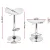 Artiss 4x White Bar Stools - PU Leather, Gas Lift, 360° Swivel, Chrome Finish, 64-77cm Adjustable, Foam Padded Seat