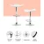 Artiss 4x White Bar Stools - PU Leather, Gas Lift, 360° Swivel, Chrome Finish, 64-77cm Adjustable, Foam Padded Seat