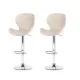 Enhance Your Space with Artiss 2x Bar Stools - Adjustable Swivel, PE Rattan Beige, Ergonomic Wing Design, 120kg Capacity