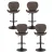 Artiss 4x Ergonomic Swivel Bar Stools, Adjustable 90-112cm, PE Rattan, Metal, Anti-Slip, 120kg Capacity, Brown