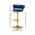 Artiss Vivien Bar Stools: Navy Velvet, Woven Backrest, Adjustable Height, 360° Swivel, Luxurious Design Artiss Vivien Bar Stools: Navy Velvet, Woven Backrest, Adjustable Height, 360° Swivel, Luxurious Design