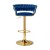 Artiss Vivien Bar Stools: Navy Velvet, Woven Backrest, Adjustable Height, 360° Swivel, Luxurious Design Artiss Vivien Bar Stools: Navy Velvet, Woven Backrest, Adjustable Height, 360° Swivel, Luxurious Design