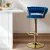 Artiss Vivien Bar Stools: Navy Velvet, Woven Backrest, Adjustable Height, 360° Swivel, Luxurious Design