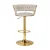 Artiss Vivien Bar Stools - Elegant Velvet, Woven Backrest, Adjustable Height, 360° Swivel, Ivory Finish