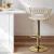 Artiss Vivien Bar Stools - Elegant Velvet, Woven Backrest, Adjustable Height, 360° Swivel, Ivory Finish