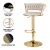Artiss Vivien 2x Bar Stools - Gas Lift, Velvet Woven Backrest, Adjustable 360° Swivel, Ivory, 150kg Capacity