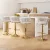 Artiss Vivien 4x Bar Stools Gas Lift Velvet Ivory, Hand-Woven Backrest, Swivel, Adjustable Height, 61-81cm
