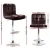 Artiss Set of 4 Bar Stools PU Leather Gas Lift Adjustable Height 360° Swivel Chocolate Brown with Footrest Artiss Set of 4 Bar Stools PU Leather Gas Lift Adjustable Height 360° Swivel Chocolate Brown with Footrest