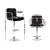 Artiss 4x Bar Stools Black Leather Gas Lift with Armrest, 360° Swivel, Chrome Base, Adjustable Height, PU Upholstery Artiss 4x Bar Stools Black Leather Gas Lift with Armrest, 360° Swivel, Chrome Base, Adjustable Height, PU Upholstery