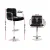 Artiss 4x Bar Stools Black Leather Gas Lift with Armrest, 360° Swivel, Chrome Base, Adjustable Height, PU Upholstery