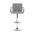 Artiss 2x Noa Bar Stools Grey - Faux Linen, 360° Swivel, Adjustable Gas Lift, Armrest, Chrome Finish, 68-81cm Seat
