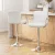 Artiss Set of 2 White Leather Bar Stools w/ Armrest, Gas Lift, Swivel, Chrome Base - Modern Kitchen & Dining Seating
