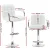 Artiss 4x White Bar Stools PU Leather Gas Lift, Armrest, Swivel, Chrome Base, Adjustable Height, 150kg Capacity