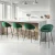 Artiss Set of 4 Green Velvet Bar Stools - Ergonomic Tub Style, Metal Frame, 64cm Seat Height, Anti-Slip Protectors