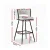 Artiss 2x Vivien Bar Stools - Woven Velvet, Metal, Ivory, 75cm, Ergonomic Design, Cushioned Back, 120kg Capacity