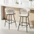 Artiss 2x Vivien Bar Stools - Woven Velvet, Metal, Ivory, 75cm, Ergonomic Design, Cushioned Back, 120kg Capacity